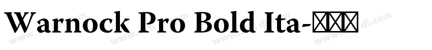 Warnock Pro Bold Ita字体转换